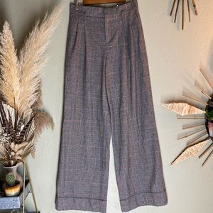 Zara women’s plaid Culottes suit trousers M
